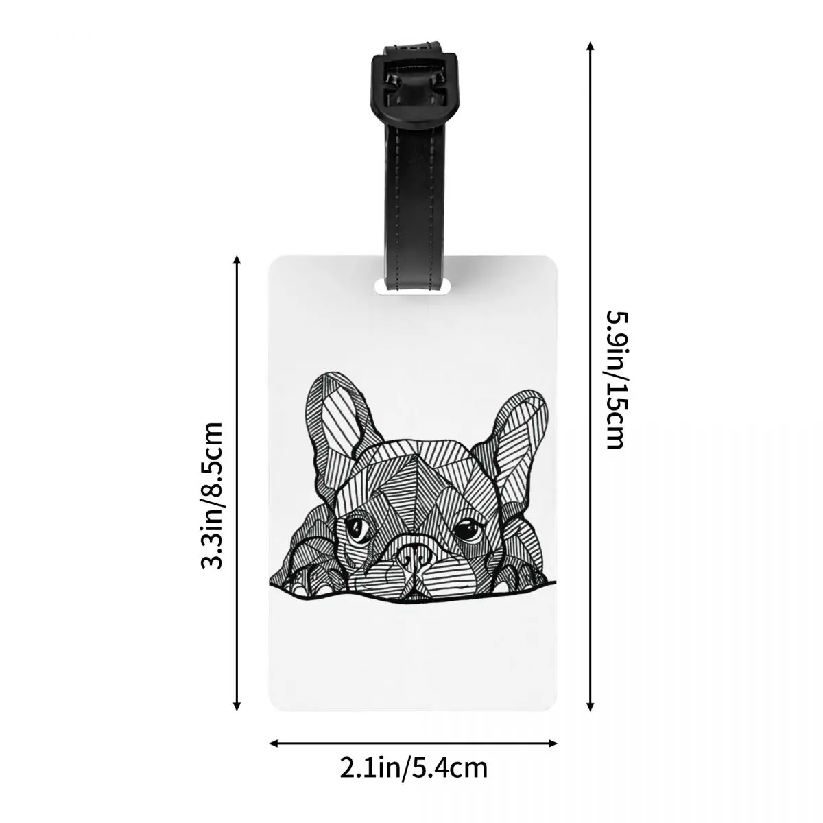 Custom Franse Bulldog Bagagelabels Voor Koffers Grappige Frenchie Dog Bagagelabels Privacy Cover Id Label