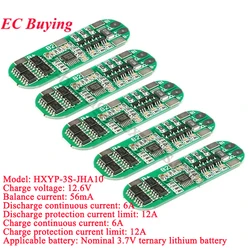 5Pcs/1pc 3S 10A Li-ion Lithium Battery 18650 Charger PCB BMS Protection Board 12.6V With Overcurrent Protection Charge Balance