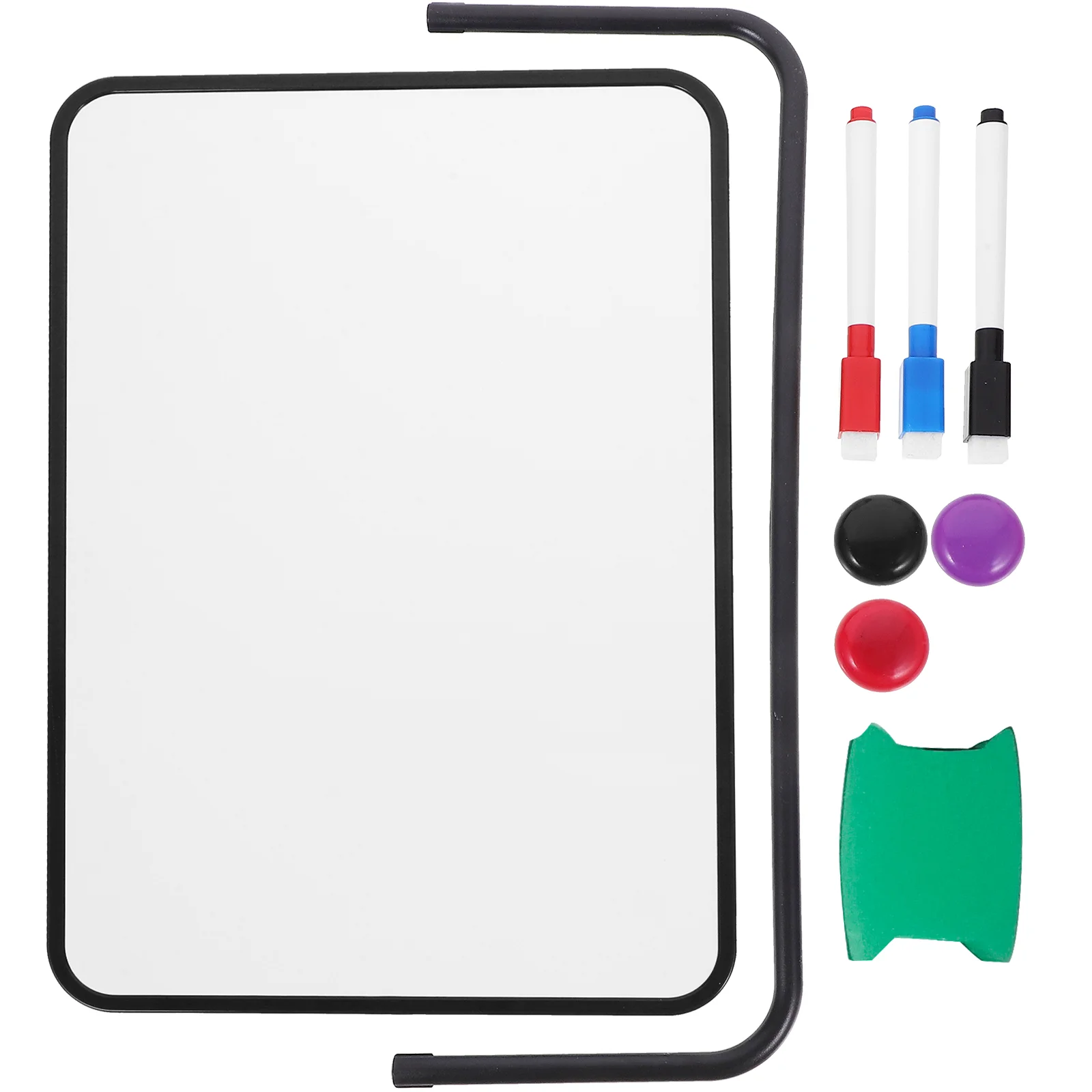 

Small Double-Sided Magnetic Whiteboard Dry Erase Portable Calendar Office Note Message Stand Easel Writing Tablet Black