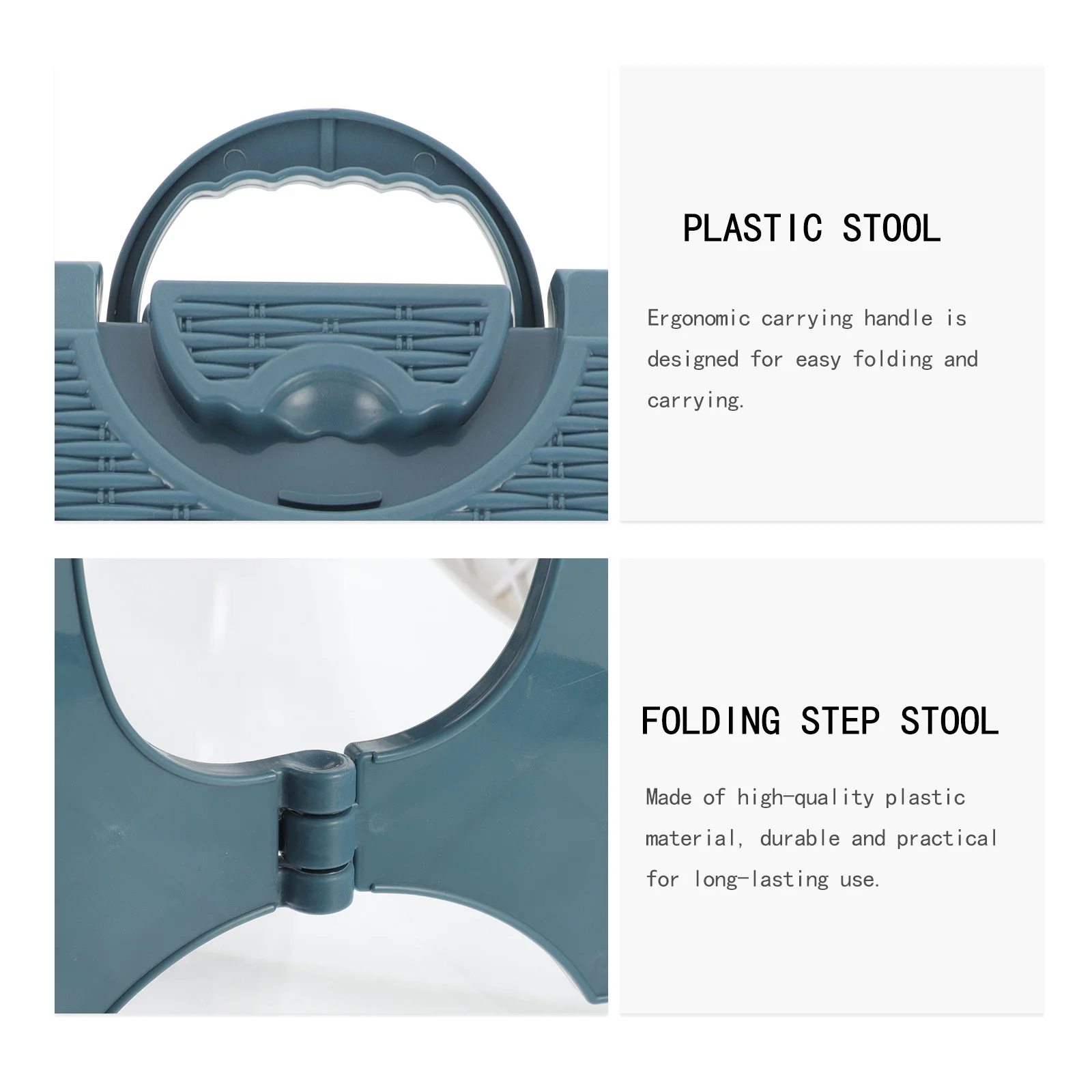 

Portable Folding Step Stool Mini Plastic Lightweight Kitchen Bathroom Outdoor Fishing Camping Use Folding Step Stool