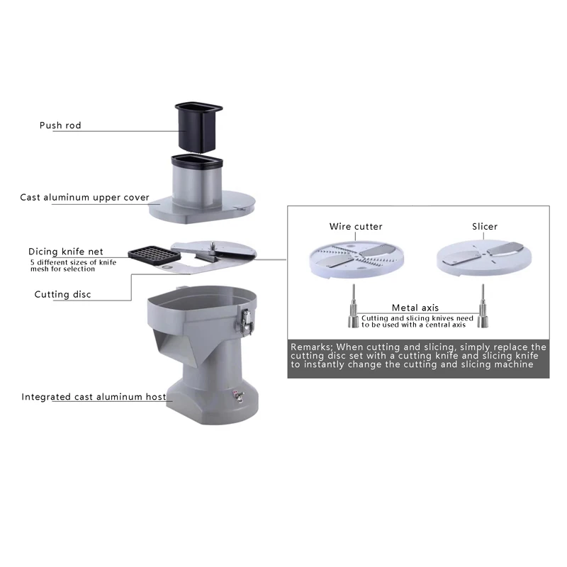 Restaurant Use Commercial Vegetable Slicer Carrot Potato Cucumber Onion Cutting Machine Multi-function Vegetable Cutter