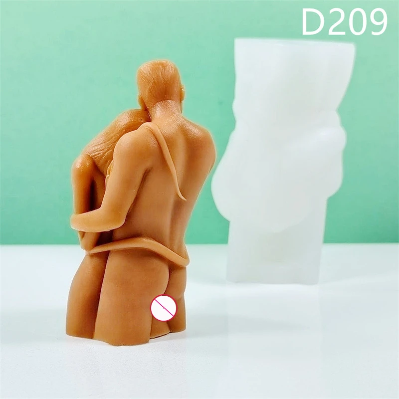 Valentine\'s Day Couple Embrace Silicone Candle Mold Diy Symbol of Love Sculpture Plaster Resin Casting Tool Home Crafts Gift