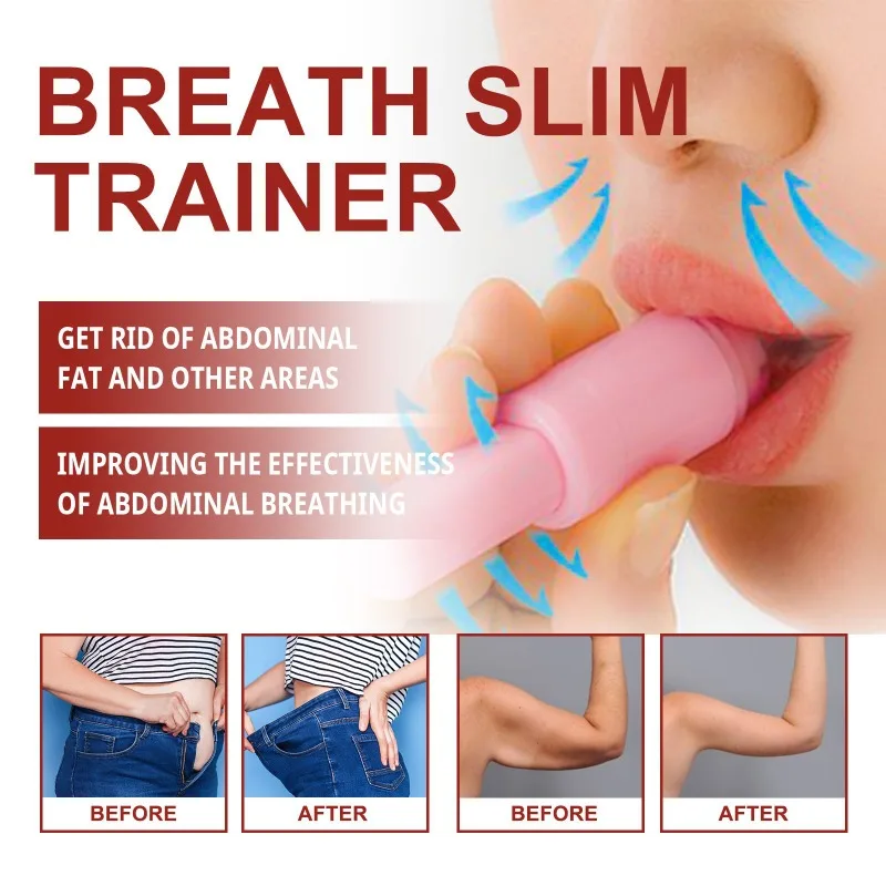 Portable Abdominal Breathing Exerciser Trainer Face Lift Respiration Device Slim Waist Face Lose Weight Increase Lung Capacity