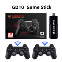 GD10 Game Stick Built-in 40000 Games 128GB 2.4G Wireless Controller HD Retro Video Game Console 4k HD Video Game Console