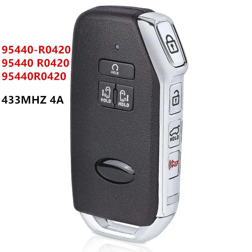 

Сменный 7-кнопочный смарт-брелок KEYECU, 433 МГц, 4A чип 95440-R0420 для Kia Carnival/Sedona 2022-2023