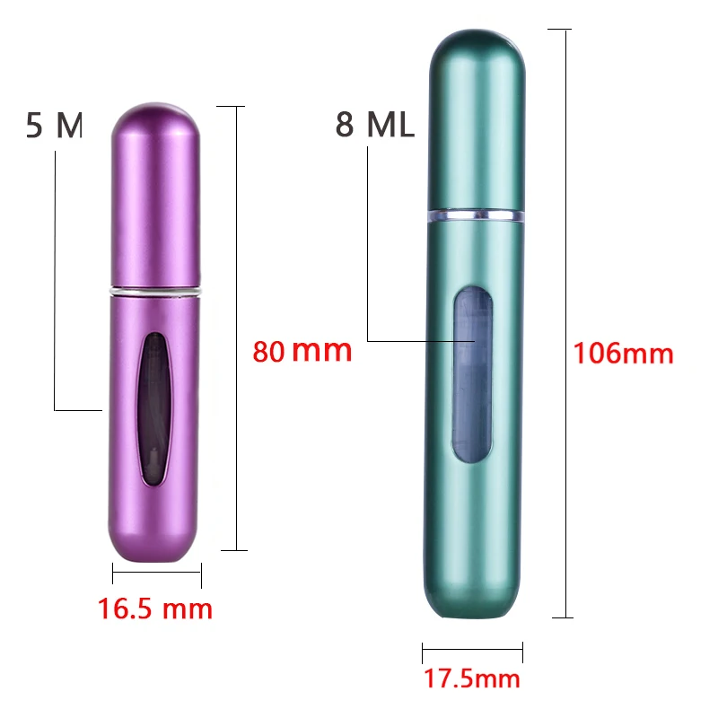 5ml 8ml Portable Mini Refillable Perfume Bottle With Spray Scent Pump Empty Cosmetic Containers Atomizer Bottle For Travel Tool