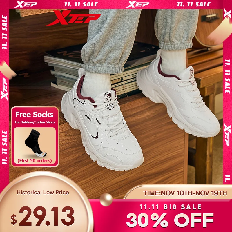 

Хлопковая женская обувь Xtep, зима 2024, теплая мягкая спортивная обувь, модные прочные удобные кроссовки в стиле ретро 876418370026