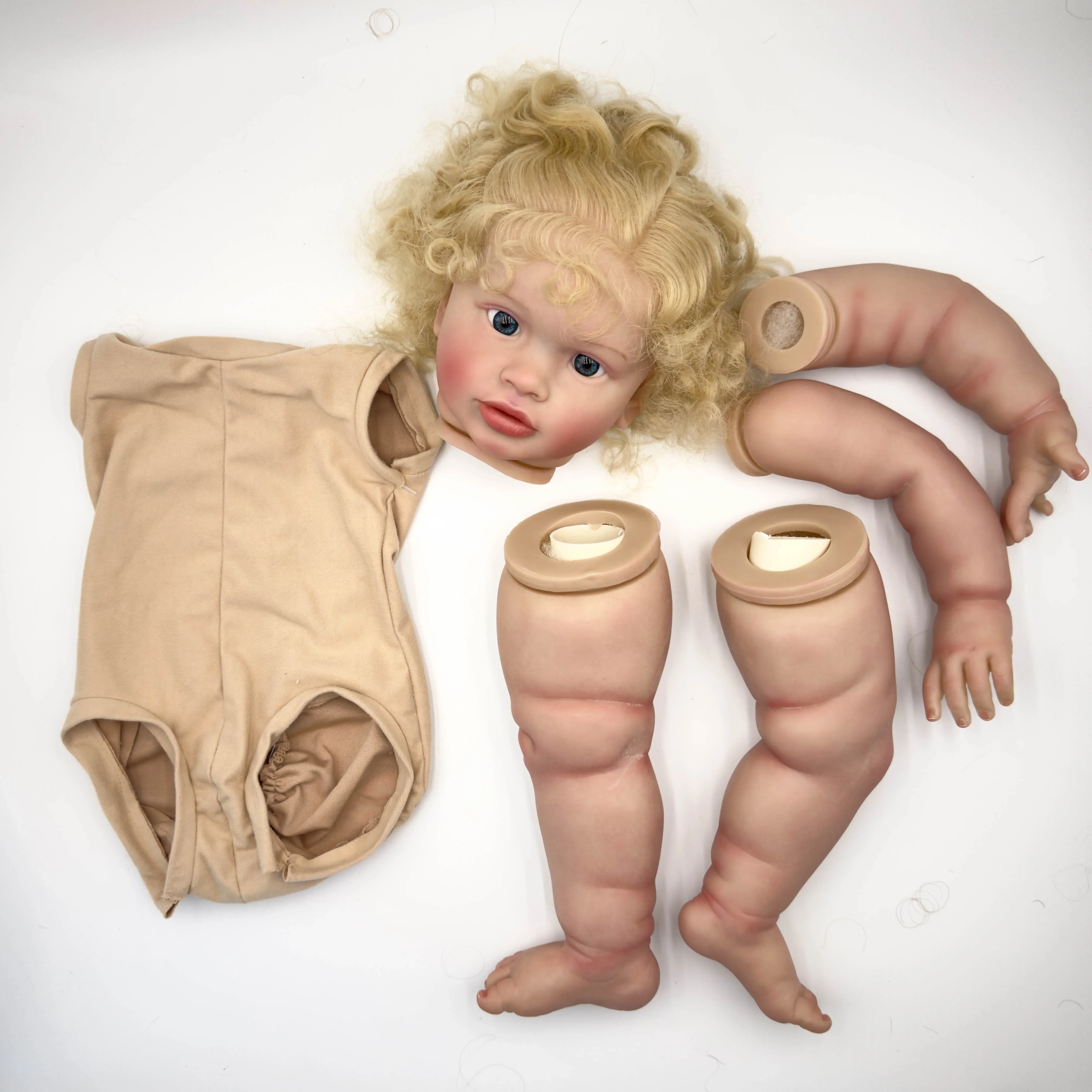 Ego 26 polegada kit boneca reborn pippa com cabelo loiro realista acordado bebê já pintado peças de boneca inacabadas diy brinquedos do bebê