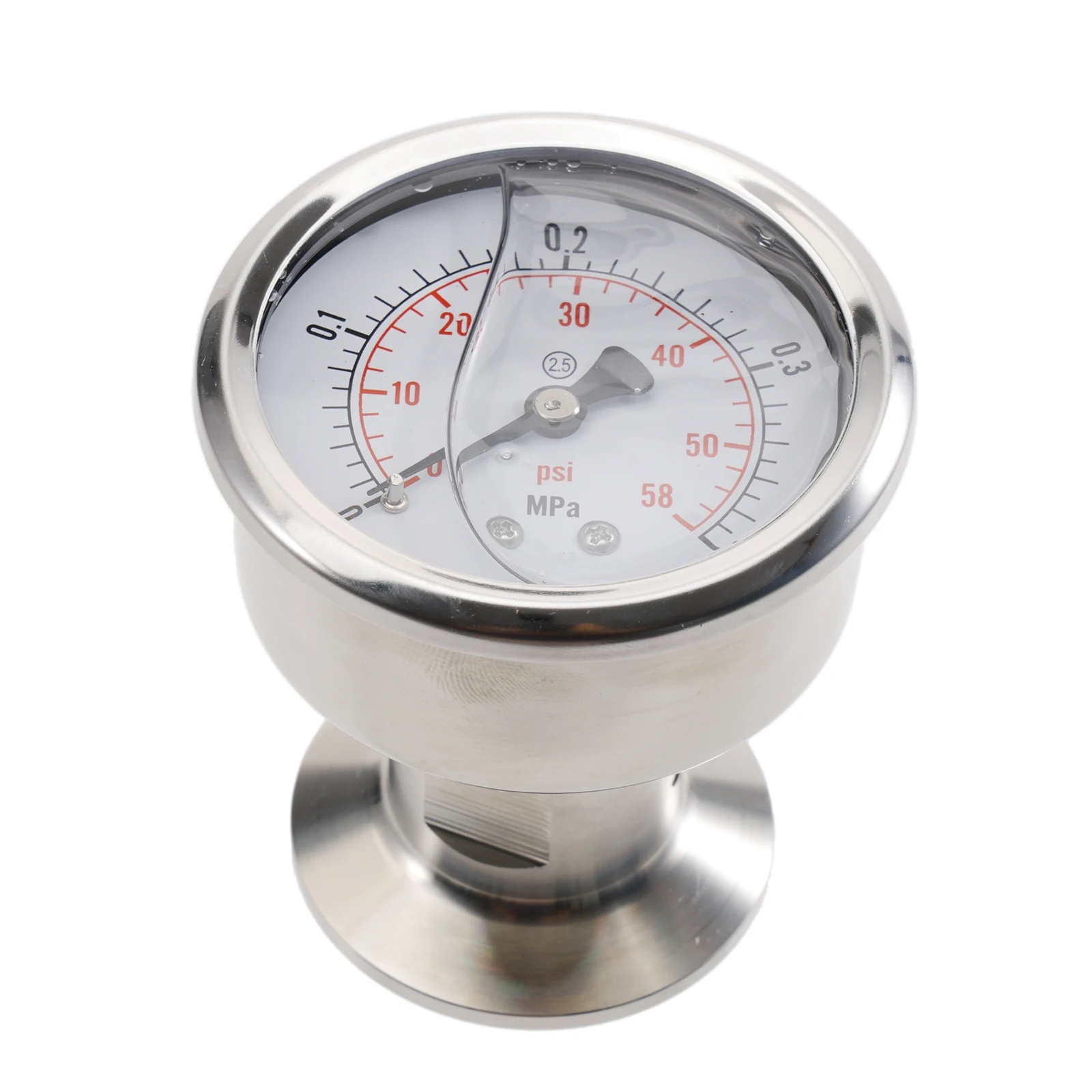 

Tri Clamp 1.5" Rear Mount Pressure Gauge 0-60 PSI 304 Stainless Steel Beer Conical Fermenter Parts