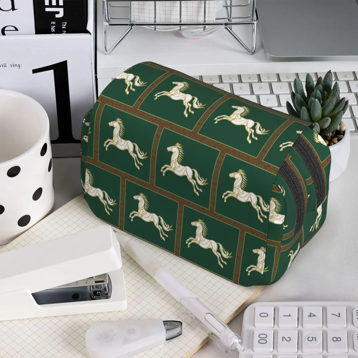 Banner Of Rohan Pencil Case for Studen Gifts Pen Box Pencil Bag Stationery Supplies Pen Holder Bag