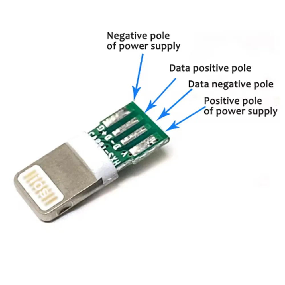 1Set Lightning Dock USB Male Plug With Chip Board Male Connector Welding Data OTG Line Interface DIY Data Cable For IPhone