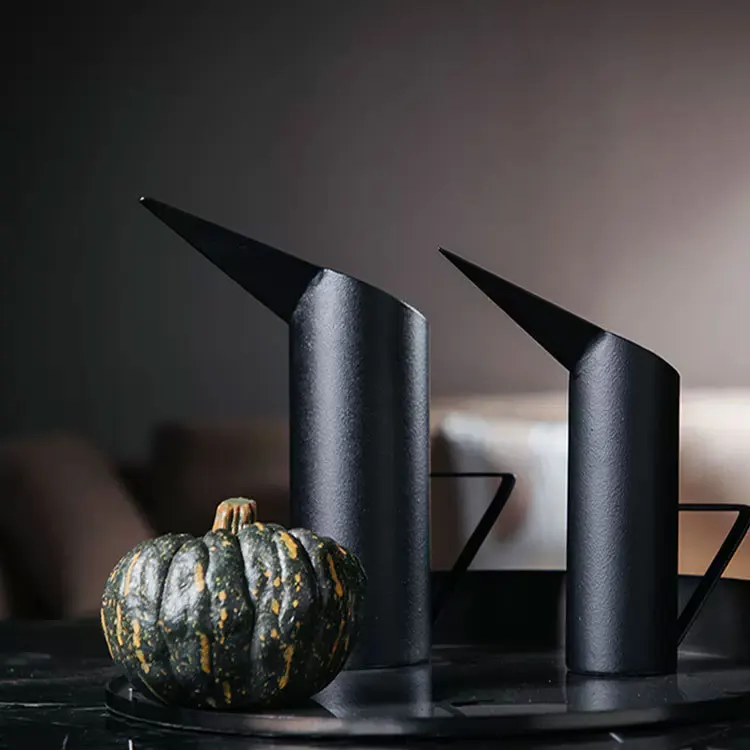 Modern simple metal sandblasted pointed mouth kettle ornament, display model room exhibition hall