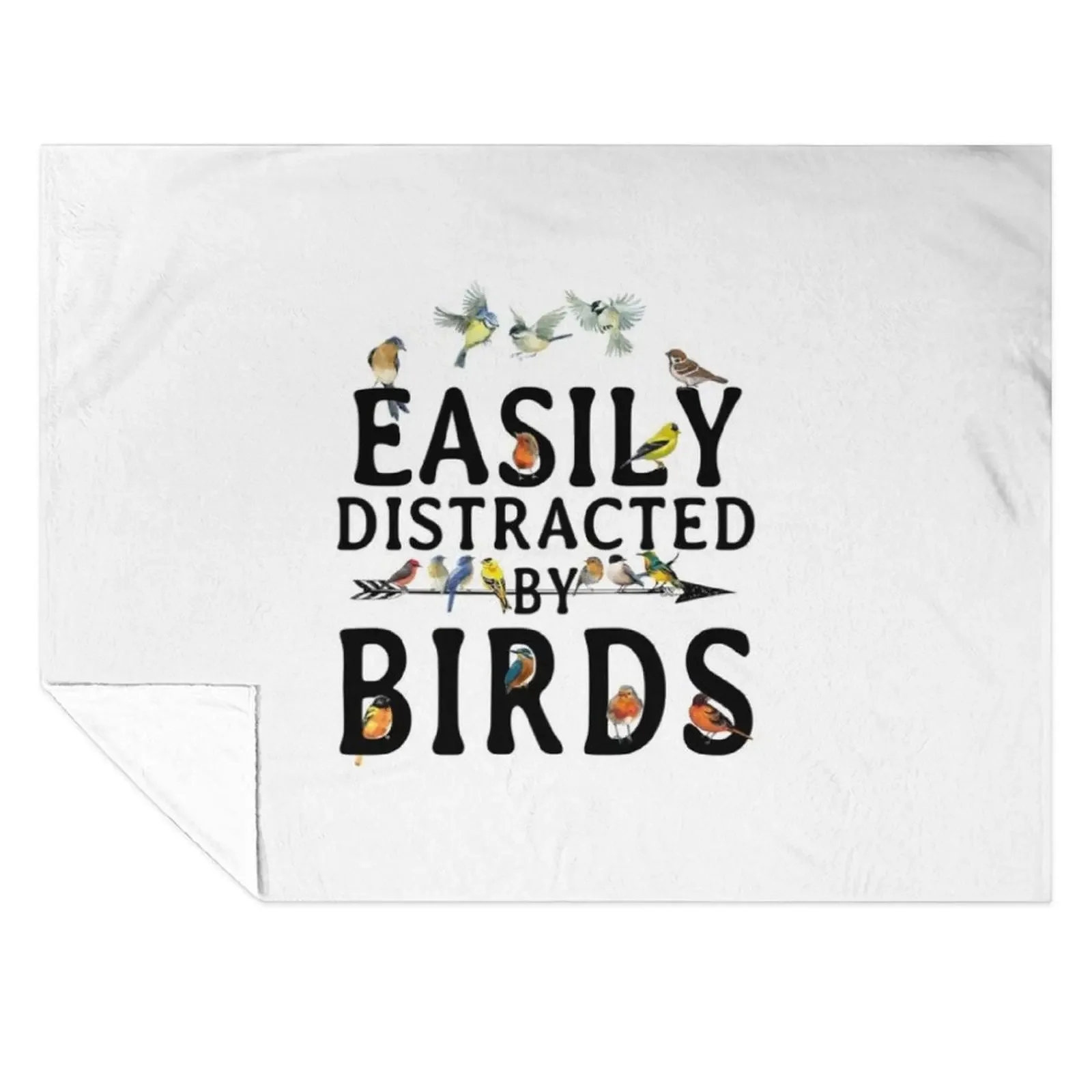 

Easily Distracted by Birds Throw Blanket Moving Luxury Brand Furrys anime Blankets