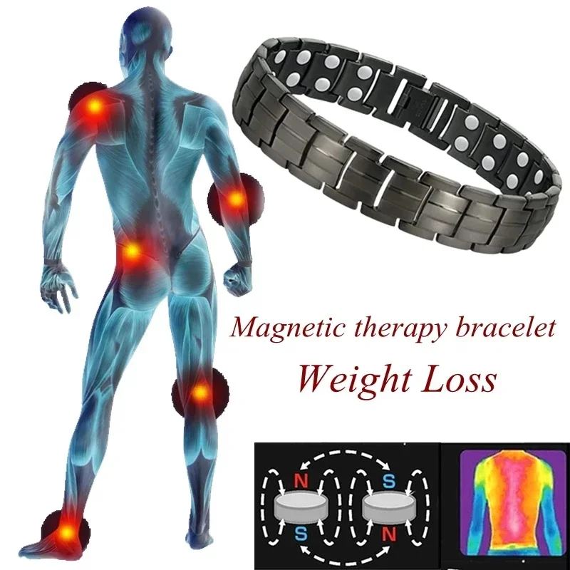 New Women Men Health Care Germanium Magnetic Bracelet Arthritis And Carpal Tunnel Stainless Steel Power Therapy Bracelets Heat