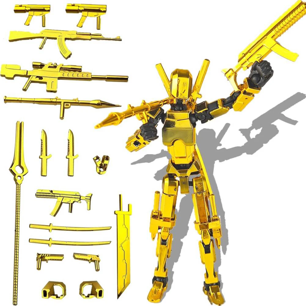 13 Action Figure Titan Multi-Jointed Movable Shapeshift Robot T13 Action Mannequin Character and Dog Figure Toys gifts for kids