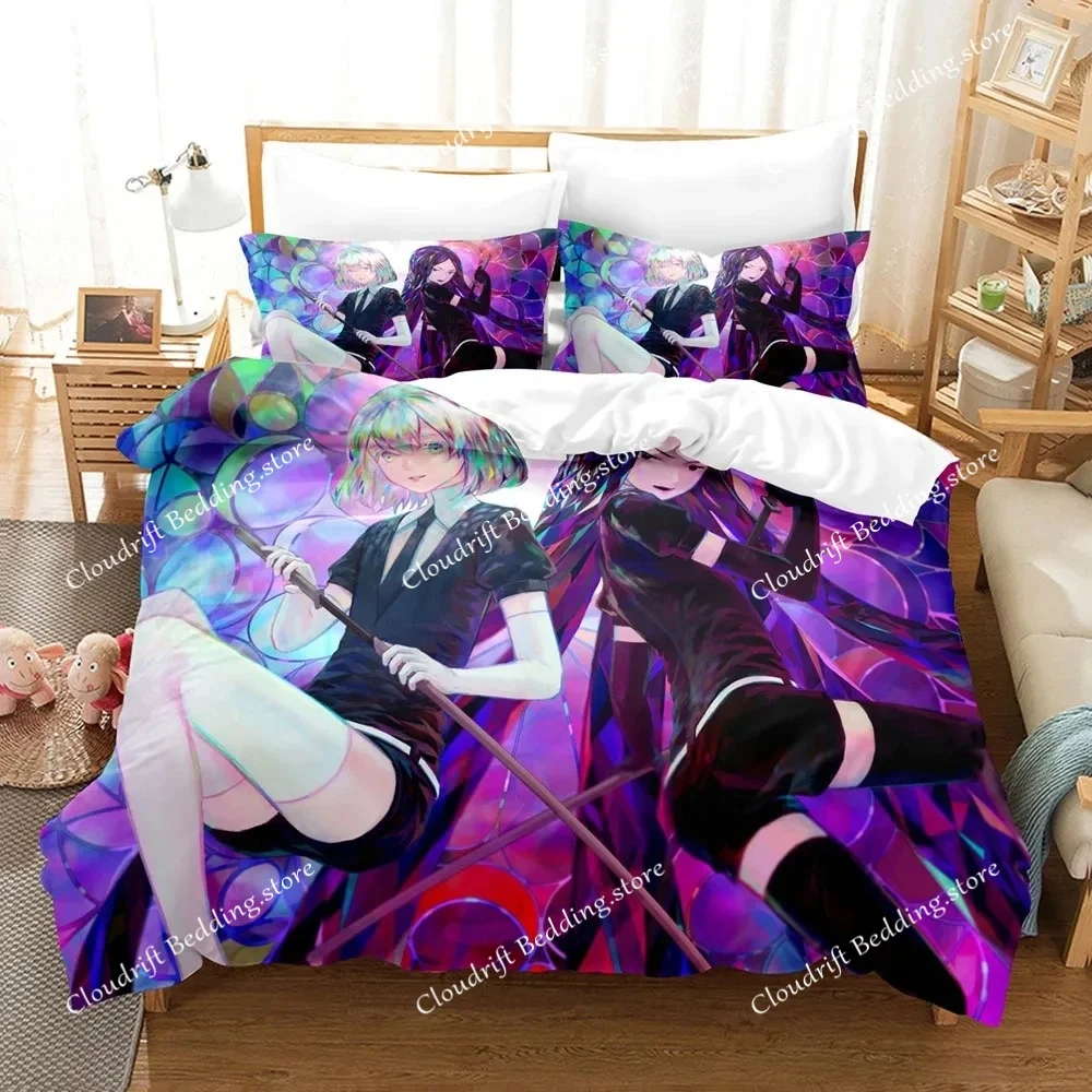 

3D Print Anime Land Of The Lustrous Bedding Set Boys Girls Twin Queen Size Duvet Cover Pillowcase Bed Kids Adult Home Textile