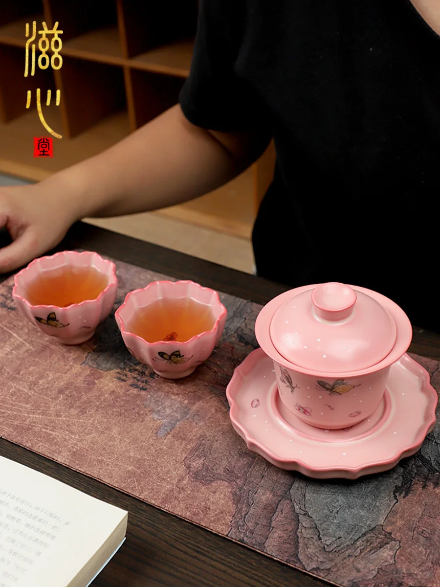 

High-End Hand-Painted Tureen Single Tea Making Creative Ceramic Small Mini for Women