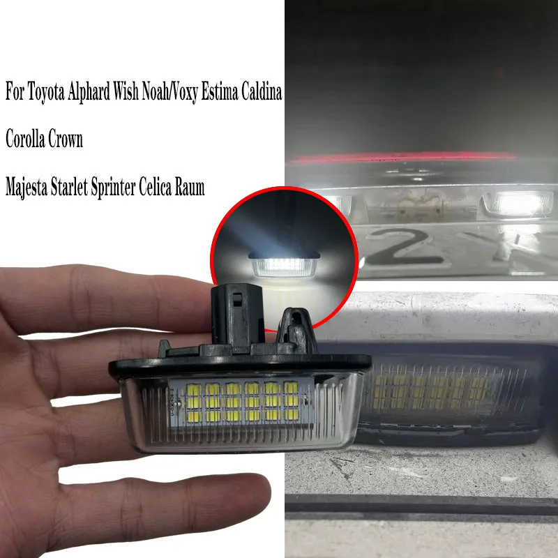 

2 шт. CanBus светодиодные фонари номерного знака для Toyota Corolla E11 Crown S180 Starlet EP91 Vios Previa ACR50 GSR50 лампа номерного знака