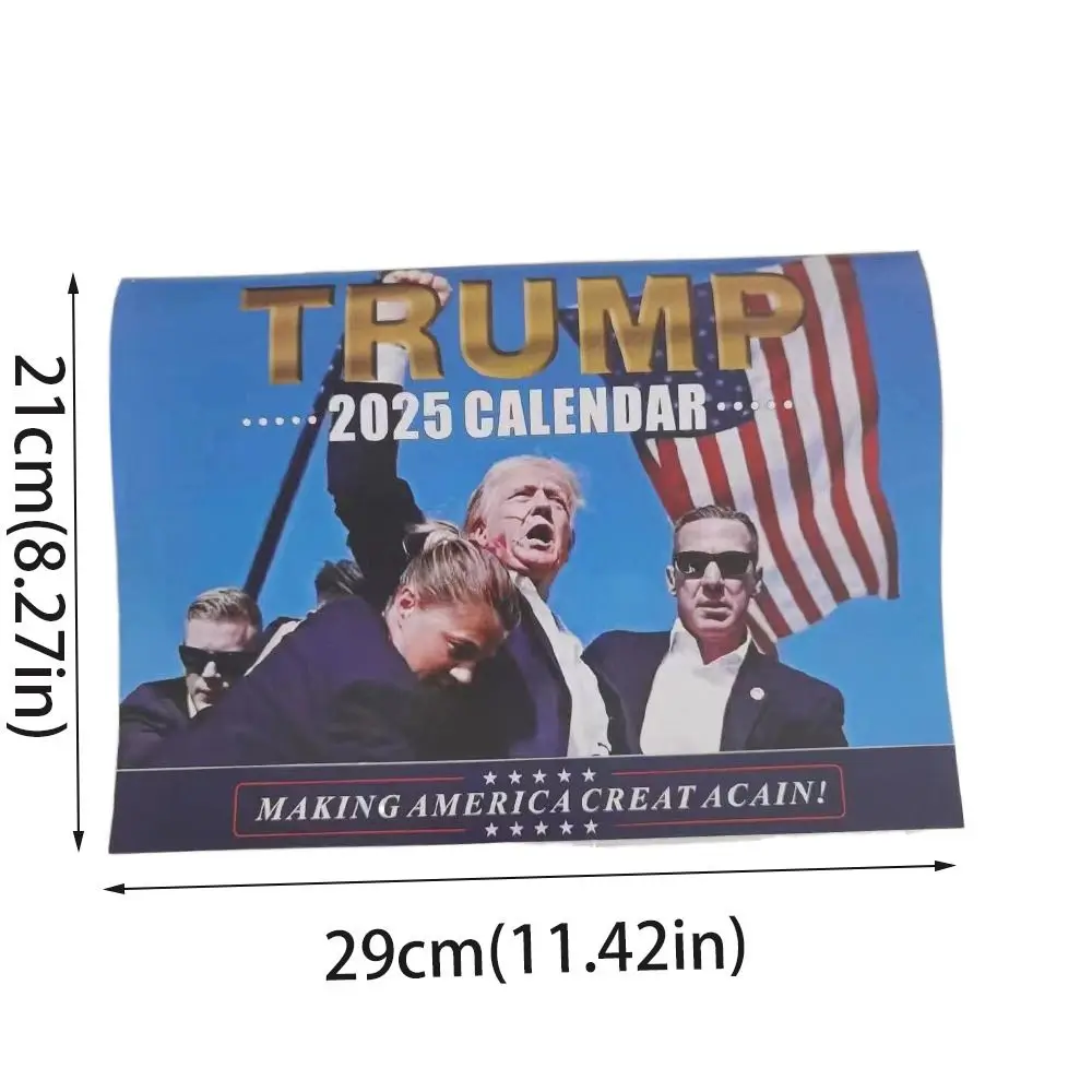 Donald Trump Multi-Function Calendário Anual Desk, Caderno, Direito sobre Tudo, Apoiante Anual, 2025