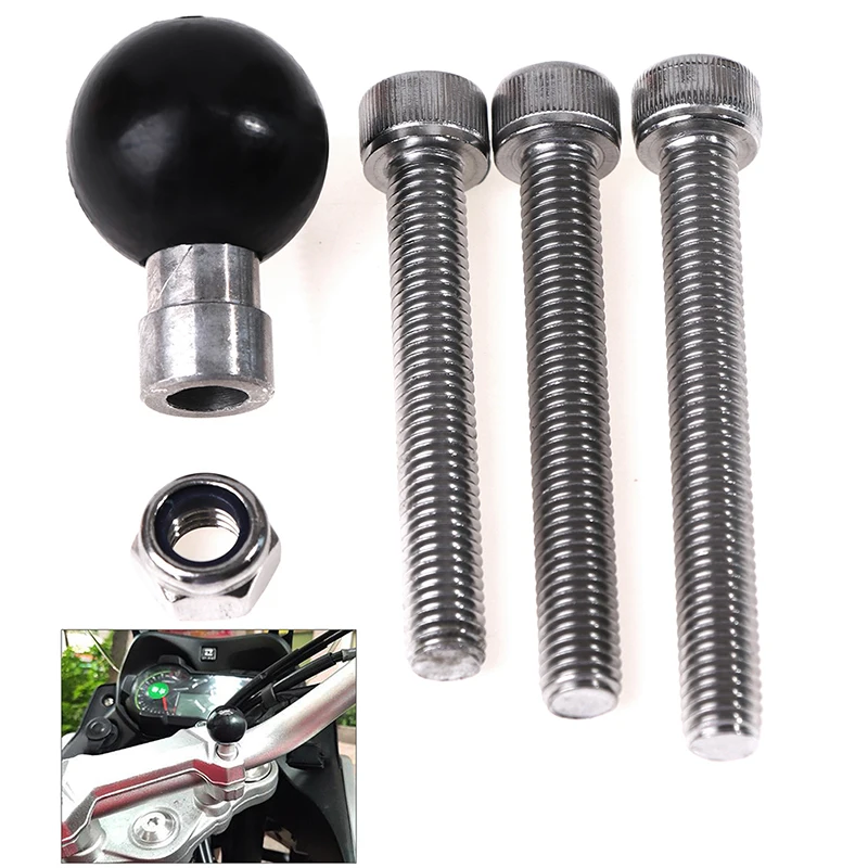 .5pcs Motorcycle Handlebar Clamp Base 1 inch 25mm Ball with M8 Screws for Ram Mount.