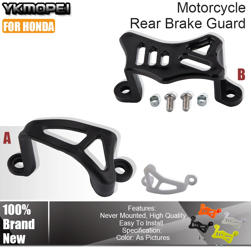 YK Motorcycles Rear Brake Caliper Cover Guards For HONDA CR 125R 2002-2007 CRF 250F 2019-2025 Dirt Pit Bike Motocross Accesories