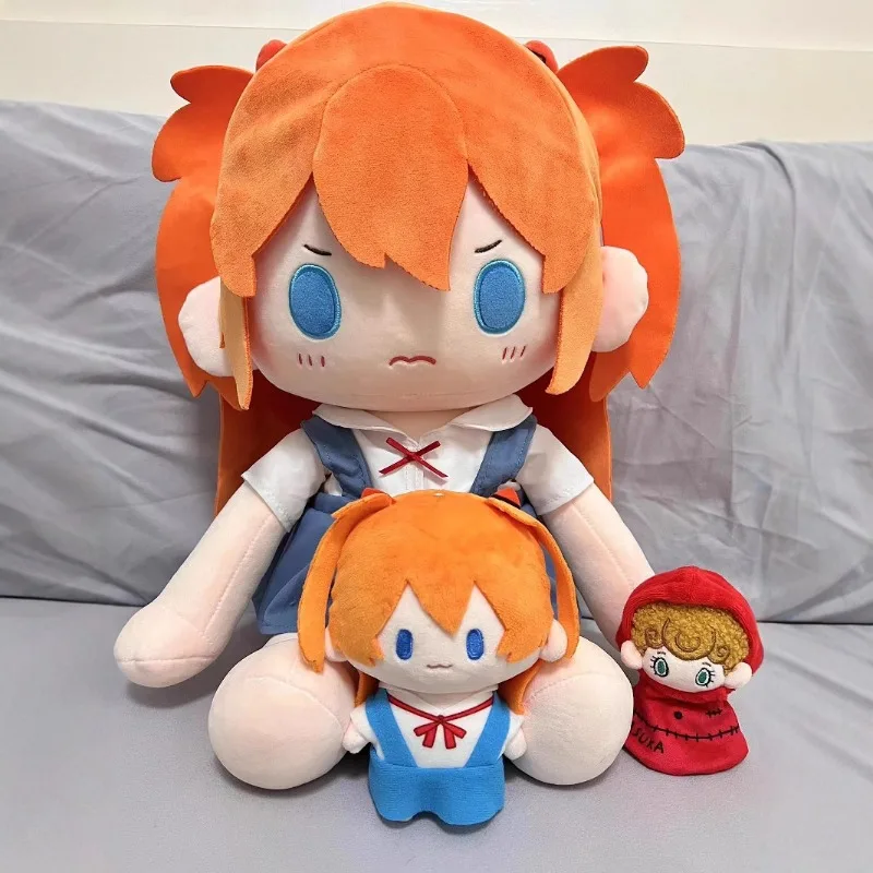 Neon Cute Genesis Classic Evangelion Cartoon Cotton Plush Toy with School Uniform Skirt Outfit for Dress Up Anime Accessories