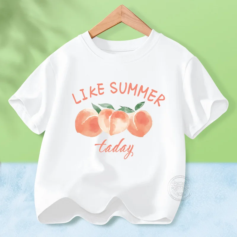 Girls' Short-sleeved T-shirt, Medium and Large Children's Half-sleeved Bottoming Shirt Summer Children's Pure Cotton Top 100-160