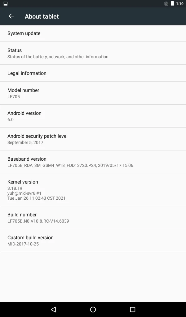LF705 3G Phone Call 7'' Android 6.0 Tablet PC Quad Core 2GB RAM 16GB ROM MTK8735 1024 X 600 Pixels 2 X Sim Card