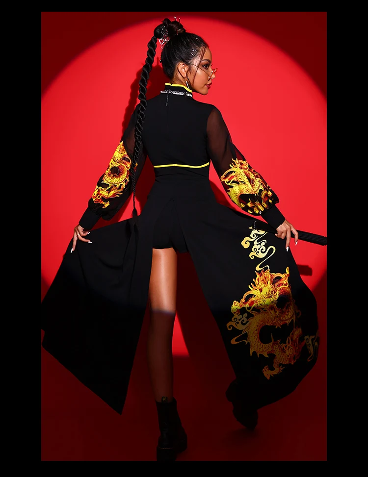 New Chinese Style Jazz Dance Suit DJ Dress Gogo Bar Dance Clothes Ds Costumes