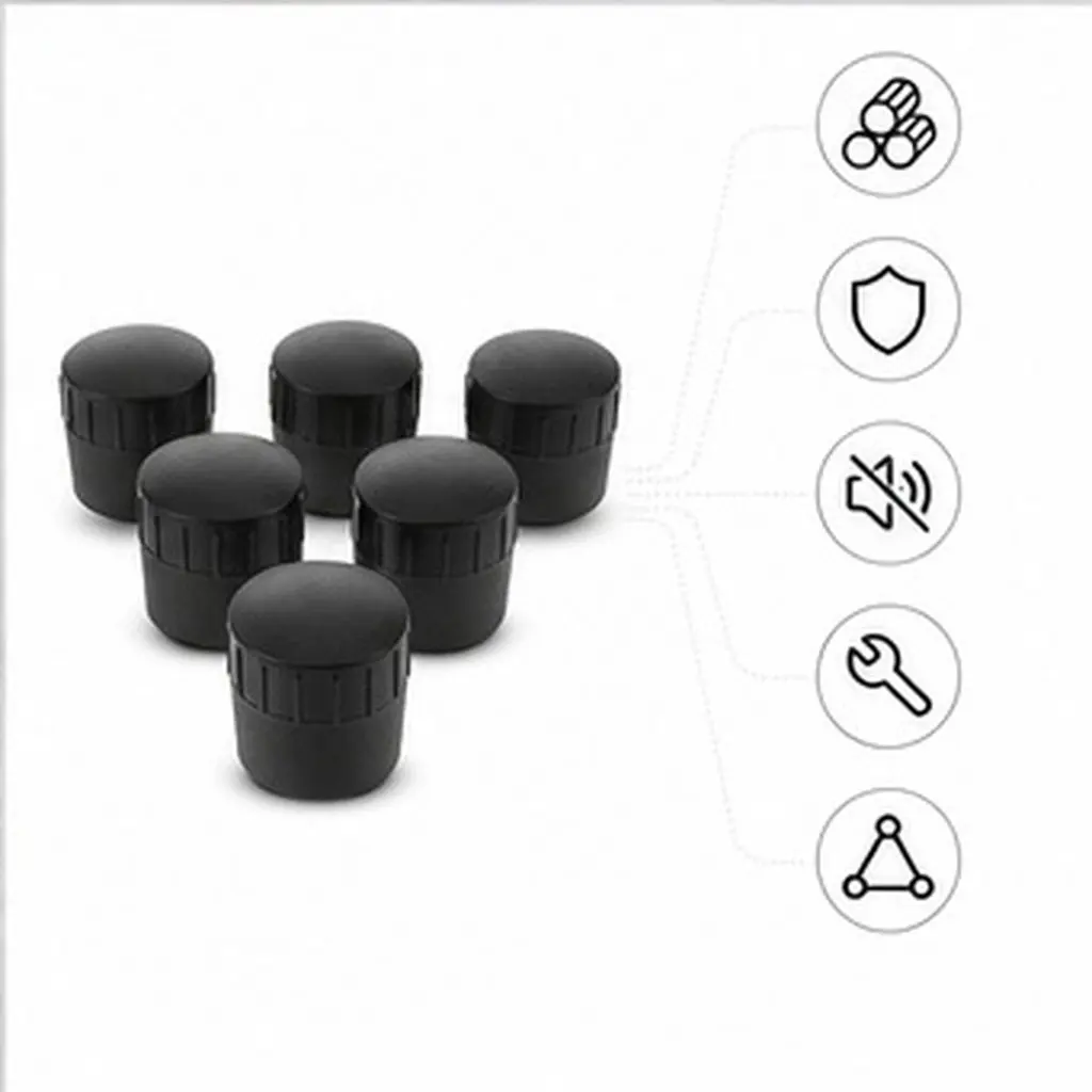 6Pcs Microphone Stand Foot Caps Rubber Sleeve Protector Buffer for 25Mm Tube Stable Support Recording Studio Stage Performance