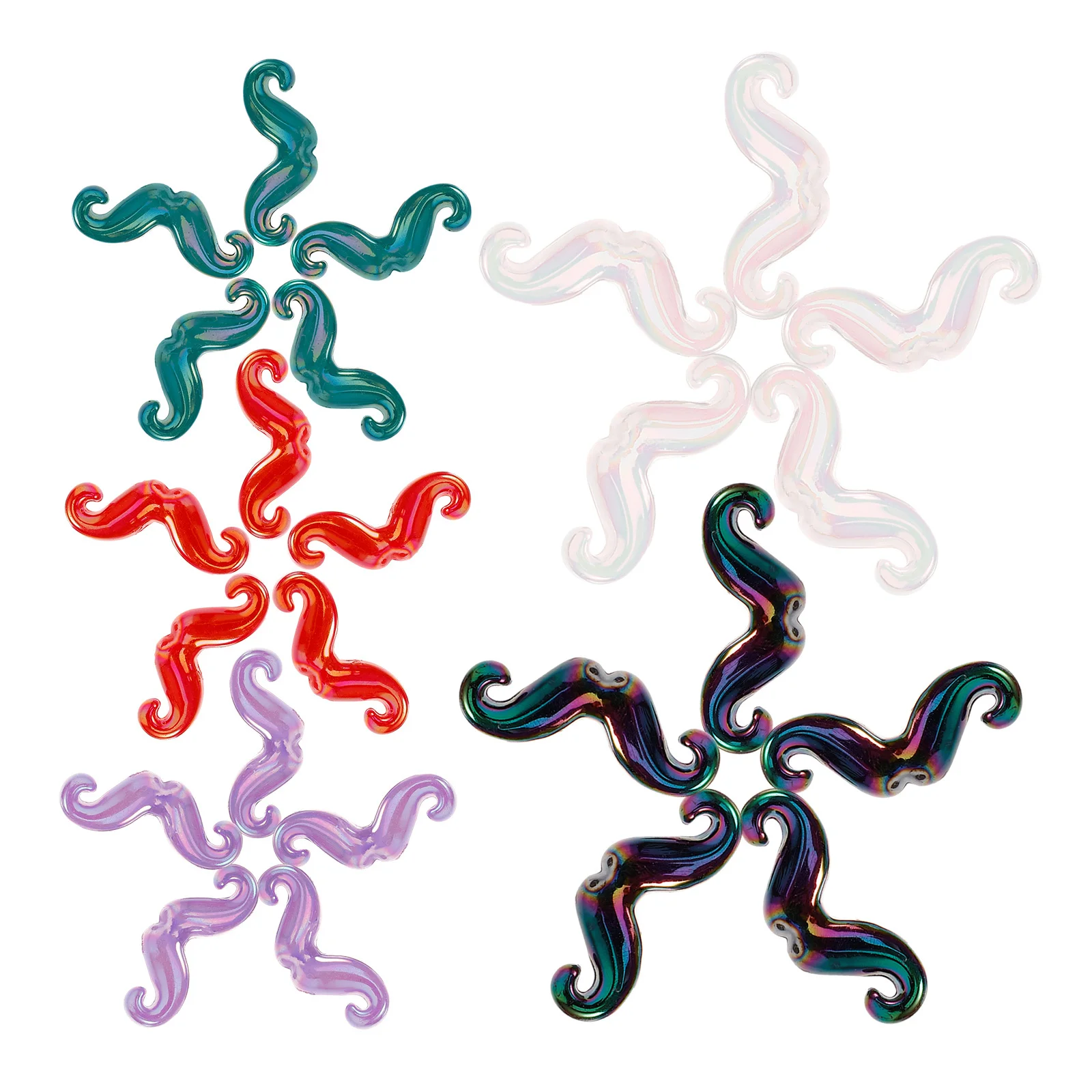 

50pcs Creative Bead Jewelry Acrylic Diy Craft Charms Bright Loose Spacer Beads For Necklace Bracelet Making Supplies