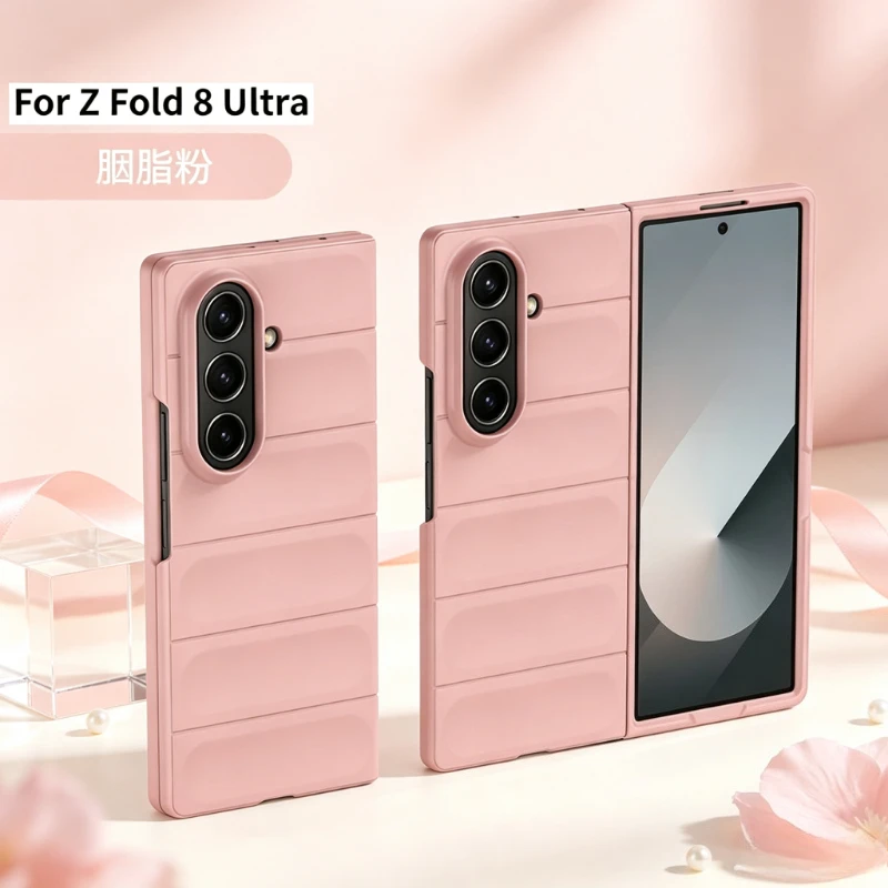 New Trendy Candy Color Armor PC Case for Samsung Galaxy Z Fold 8Ultra 7 6 5 4 3 Skin Feel Raised Camera Shockproof Protect Cover
