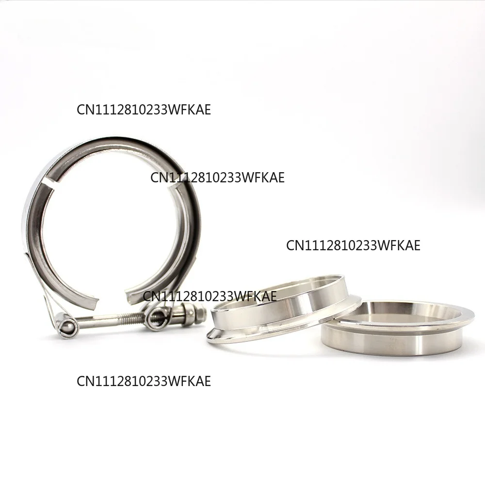 Automotive exhaust pipe 304 stainless steel clamp 2, 2.25, 2.5, 3 inch pipe connections are suitable for flange V-type clips