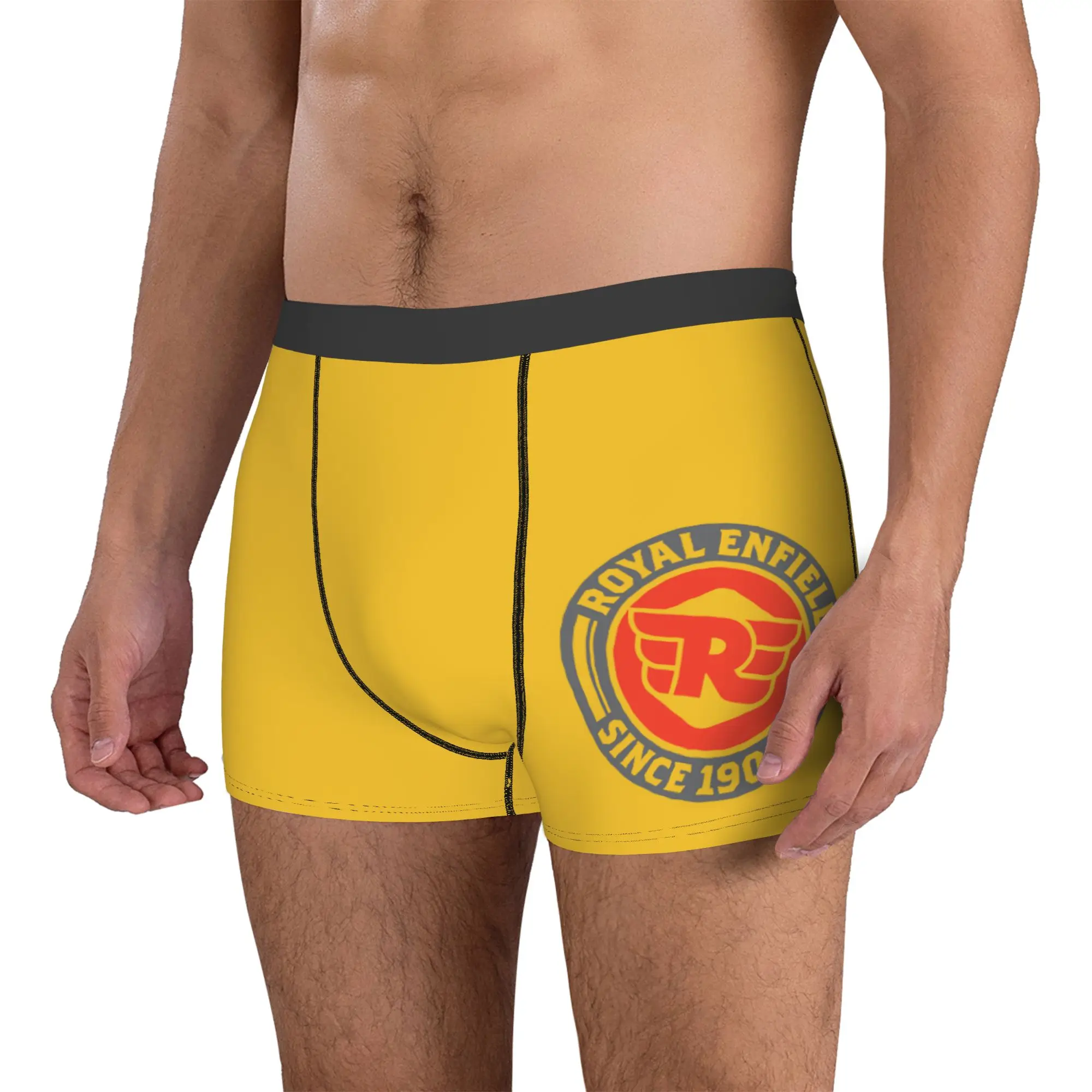Customized Male Novelty Royal-Enfields Motorcycle Underwear Motor Cycling  Boxer Briefs Soft Shorts Panties Underpants