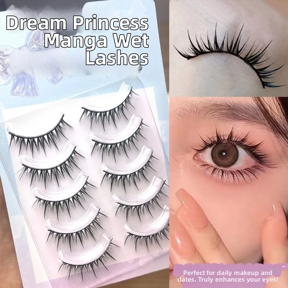 

Black Anime Cartoon False Eyelashes 10MM Curvature C DIY Lashes Extension Demon Lightweight Thick Dense Fake Eyelashes Daily