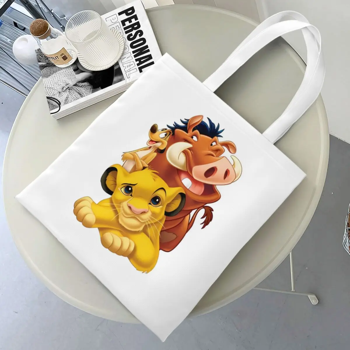 Women Men The Lion King Simba Tote Bags Canvas Grocery Bag for Ladies Handbags