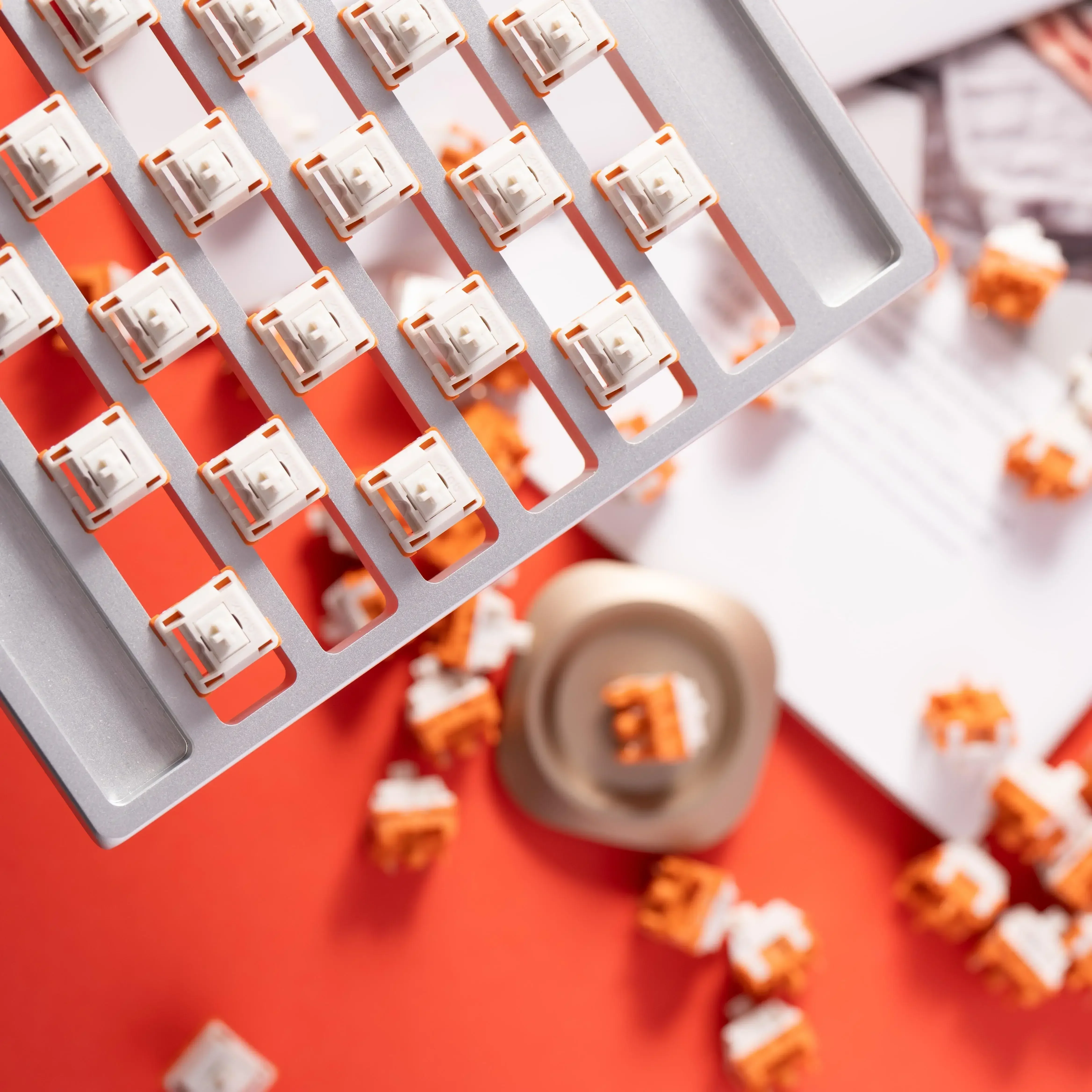 XLLAB x HMX مفتاح الحمضيات العتيق مفتاح لوحة المفاتيح الميكانيكية للرياضات الإلكترونية 45 جرام مشغلات 50 جرام إلى أسفل خارج لوحة العين محور ألعاب مخصصة