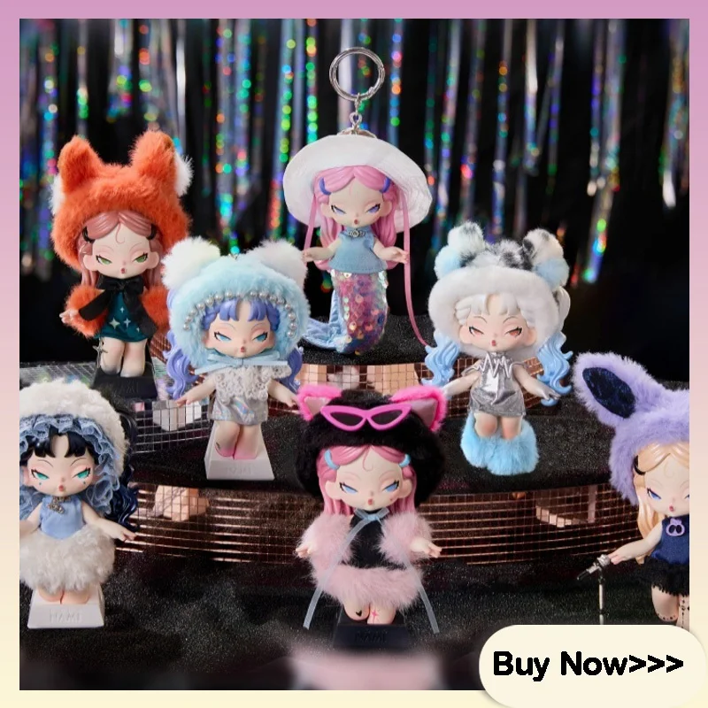 

Dodonami Midnight Disco Series Blind Box Handmade Exquisite Doll Ornament Cute Cartoon Bag Pendant Toy Surprise Mystery Box Gift