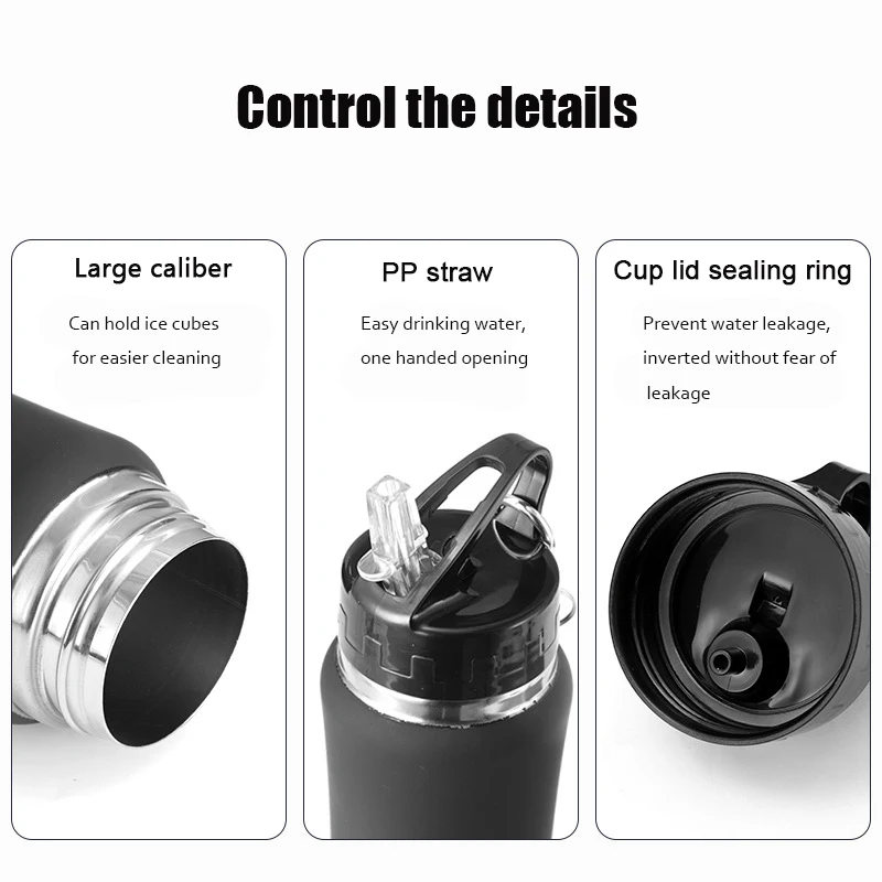 Personalized Customization Name: Stainless Steel Water Bottle, Portable Sports Water Bottle, Travel Outdoor Gym Beverage Bottle. view 5