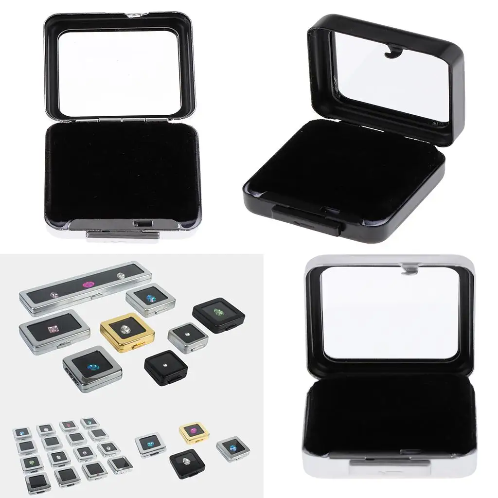 

Square Jewelry Display Case Jewelry Box Made of Foam with Gemstone Inserts