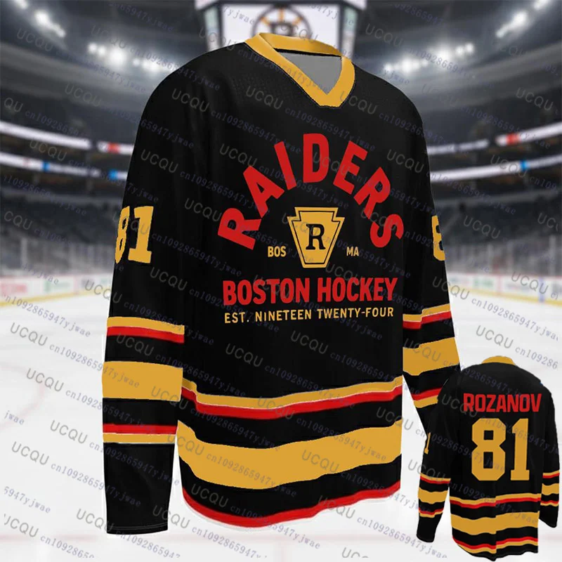 Neues beheiztes Rivalry Eishockeytrikot mit langen Ärmeln, T-Shirt für Herren und Damen, Rozanov HOLLANDER Unisex-Pullover, Sportbekleidung, Eltern-Kind-T-Shirt. – Detail 3