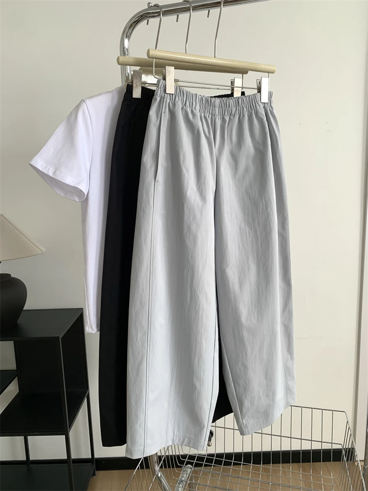 

Wide Leg Grandma Ankle Pant For Women In Summer Thin Paper Pants
