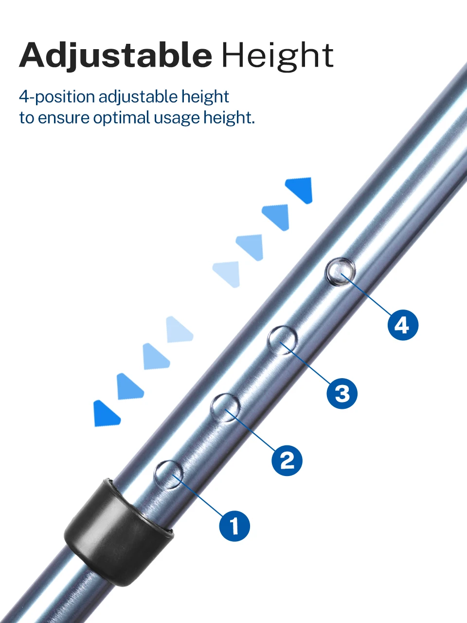 عصا للمشي من Lefeke قابلة للطي مع وسادة مقعد، عكازات قابلة للطي خفيفة الوزن وقابلة للتعديل لإعادة تأهيل الساق كبار #5