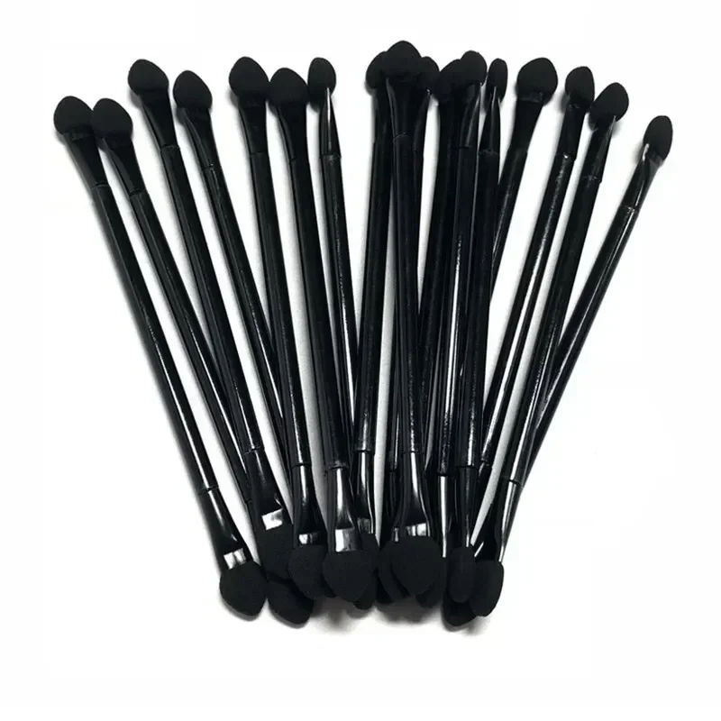 10Pcs Portable Eyeshadow Brush Double-headed Black Eyeshadow Sponge 10CM Brush Eyeshadow Cosmetics Eye Shadow Make Up Supplies