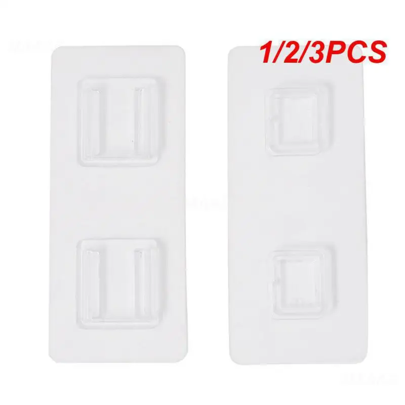 1/2/3PCS Seamless Adhesive Hooks Strong Non-marking Seam Adhesive Reusable Transparent Home Storage Hanging Shelf Wall Mounted