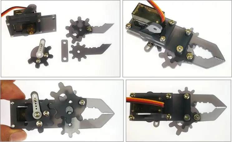 SG90 MG90S 4 DOF تفكيك الاكريليك الذراع الميكانيكية روبوت مناور مخلب لاردوينو UNO صانع التعلم لتقوم بها بنفسك عدة RC الذراع الروبوتية