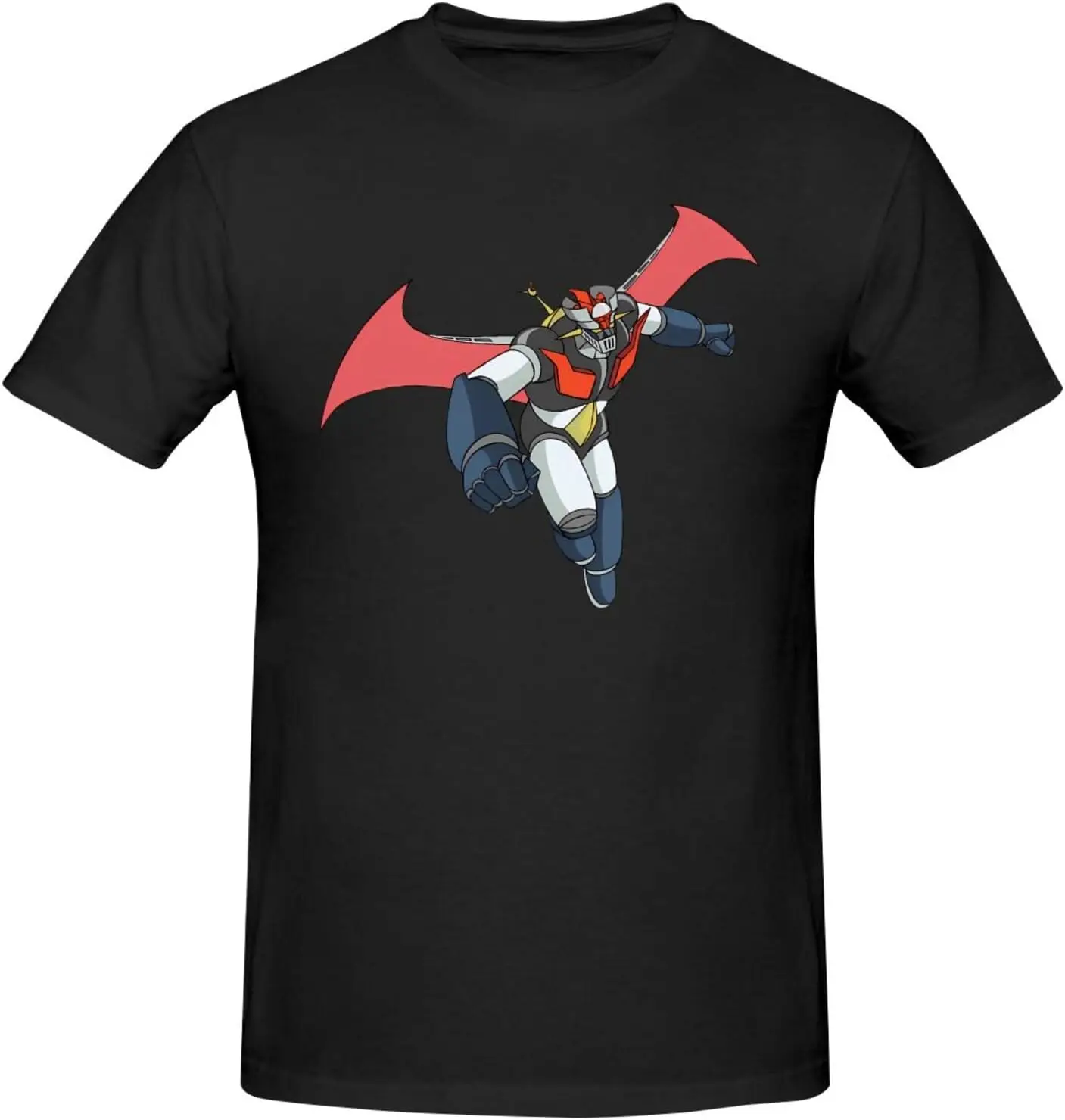 Mazinger Anime Z Shirt for Man Fashion Soft Breathable Cotton Short Sleeve T-Shirts Classics Casual Crew Neck Tees Black