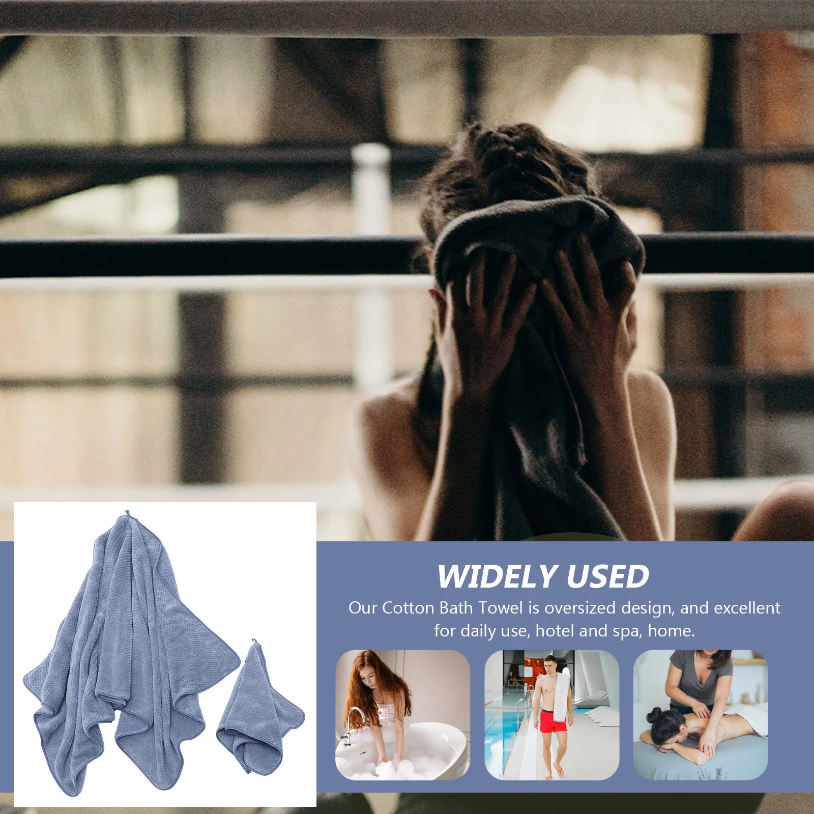 

1 set 1 Set Cotton Bath Towel Oversized Absorbent Soft Lightweight Foldable For Home Hotel Spa Gym Shower Beach Body Wrap Large