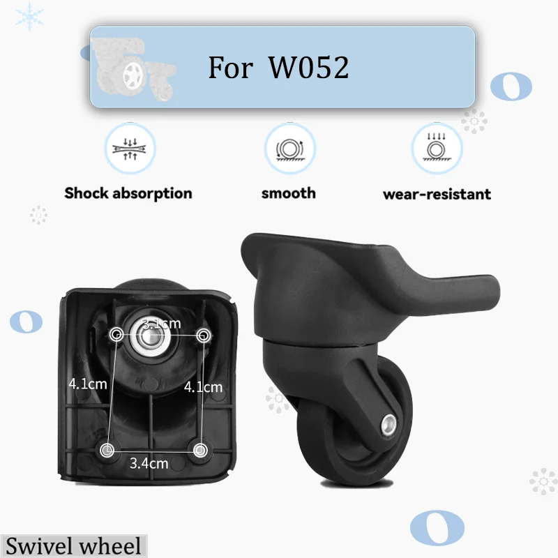For W052 Ultra-Silent Bearing Wheels-Luggage Wheels Load-bearing Installation Wear-resistant, Slip-resistant, Pressure-resistant