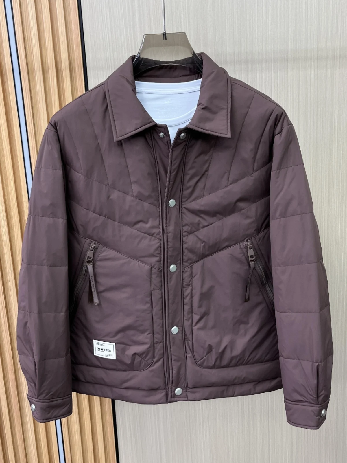 

Lightweight Casual Men's down Jaet Du down ort Sle Collared Warmth Winter Faion irt Sle Outerwear Coat